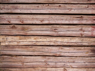 Fototapeta premium old rustic brown log wall