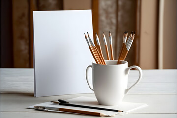 Obraz premium pencils and brushes