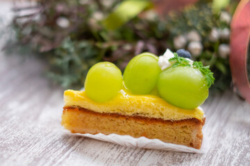 マスカットのケーキ