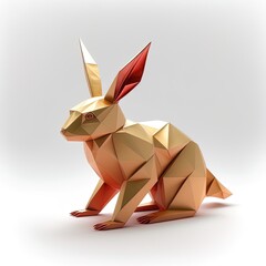 Chinese Lunar New Year rabbit paper craft decoration