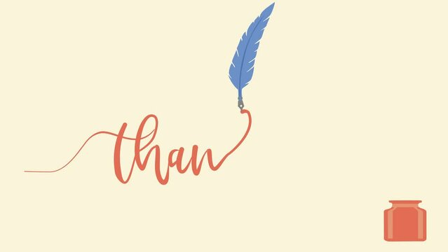 Thank you with an ink pen
