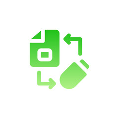 file flat gradient icon