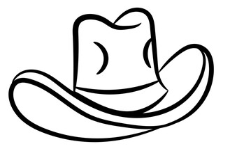 cow boy hat doodle art
