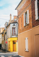 Fototapeta na wymiar Street view of old village Sens in France