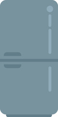 Fridge icon flat vector. Kitchen interior. Room furniture isolated