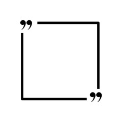 Quote template icon on transparent background.	