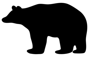 Bear cartoon silhouette
