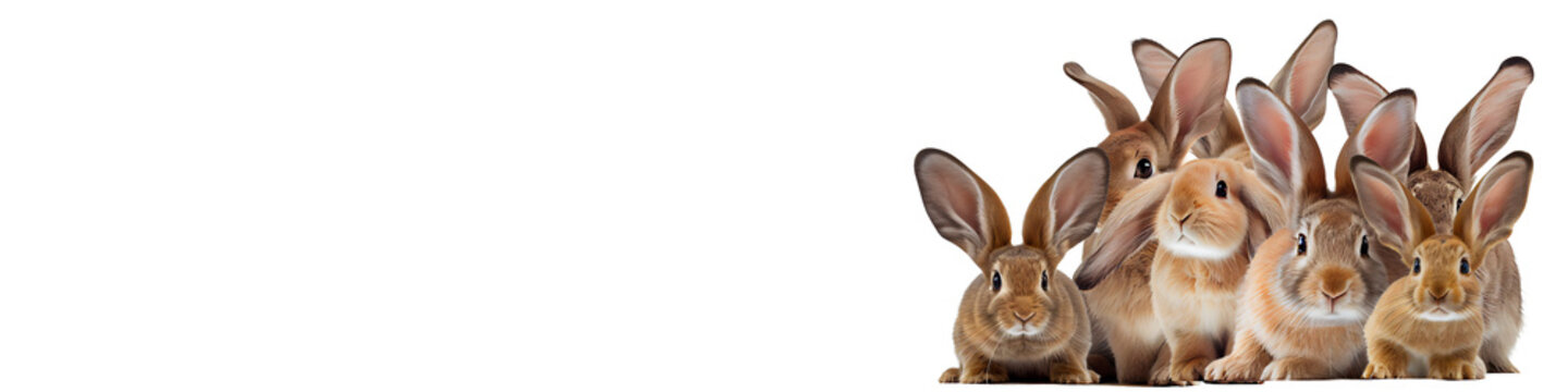 Rabbit on a png background created with Generative Ai technology