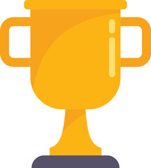 Campus gold cup icon flat vector. College education. Study life isolated