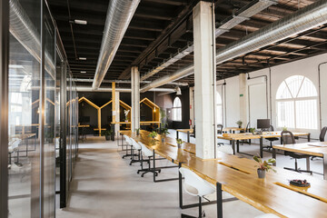 Interior of empty coworking office