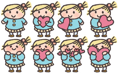  園児のバレンタインセット02【女の子】