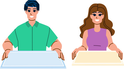 tray food holding vector. person hand, man waiter, plate restaurant, service male, dinner dish tray food holding character. people flat cartoon illustration
