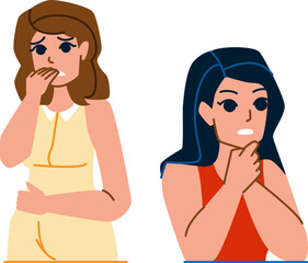woman worried vector. female young, girl, sad, face trouble, unhappy problem, person stress, beautiful woman worried character. people flat cartoon illustration