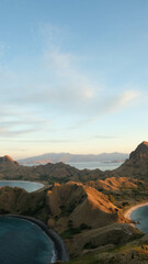 views of Padar Island, Indonesia in the sunrise time