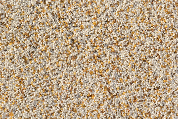 Textured background. Decorative plaster walls, external decoration of facade. Texture of beige