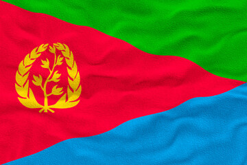 National flag  of Eritrea. Background  with flag  of Eritrea