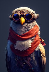 Portrait of a funny Eagle . Generative AI