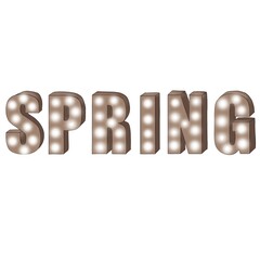 Spring Phrase Hand Drawn Illustration	