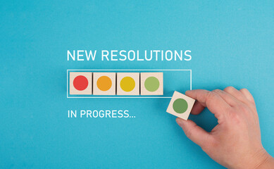 New resolutions in progress, making plans, goals for the future, learning skills, development and...