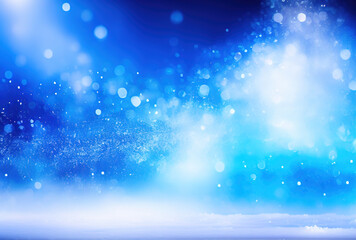 Obraz premium Close-up of blue snow with lots of snowflakes