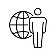 business line icon vector illustration