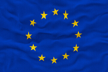 National flag of Europe. Background  with flag of Europe.