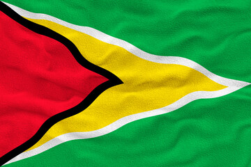 National flag of Guyana. Background  with flag  of Guyana.