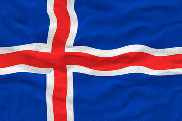 National flag of Iceland. Background  with flag  of Iceland