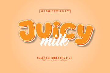 Juicy milk text effect