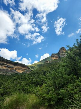 mountains and clouds