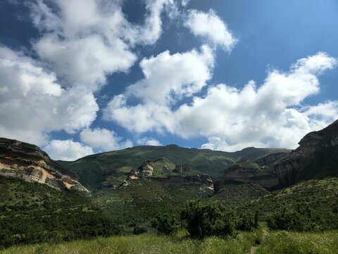 clouds over the mountains
