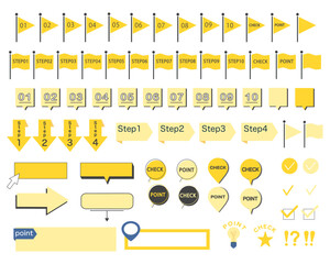 数字とチェック＆ポイント 黄ver