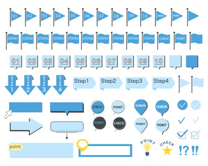 数字とチェック＆ポイント 青ver