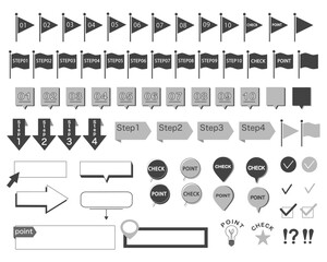 数字とチェック＆ポイント モノクロver