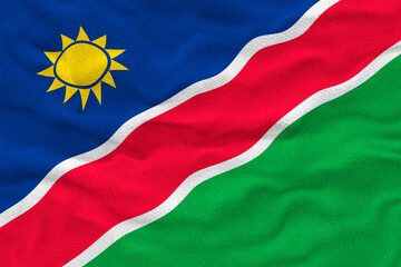 Obraz premium National flag of Namibia. Background with flag of Namibia.