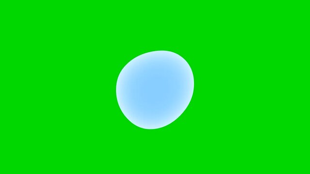 Soft blue bubble motion graphics with green screen background