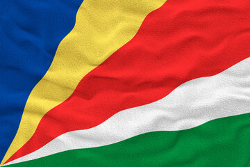 National flag of Seychelles. Background  with flag of Seychelles.