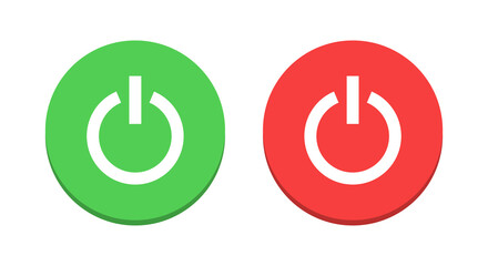 Turn on off button icon vector in flat style