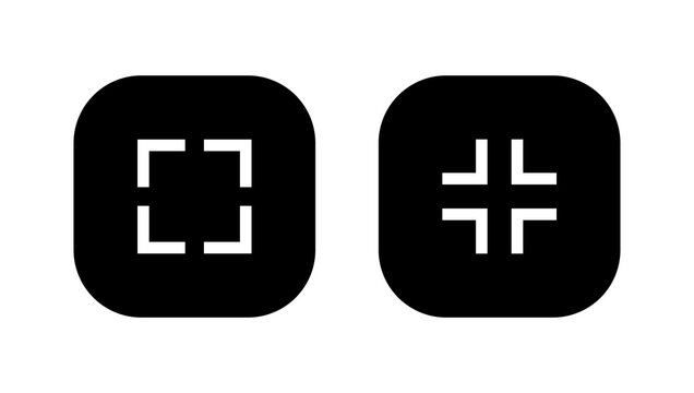 Maximize And Minimize Screen Button Icon Vector