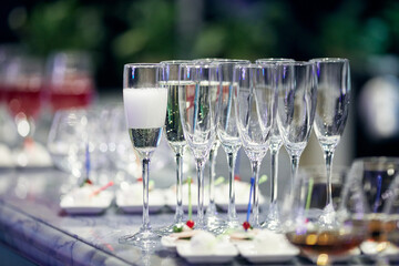 glasses of champagne