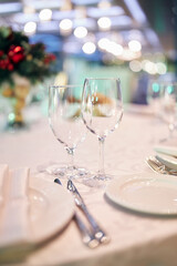 table set for a wedding reception