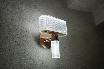 Obraz premium Crystal white light hanging on walll. 