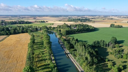 Canal Göta et le lac Roxen en Suède, Scandinavie