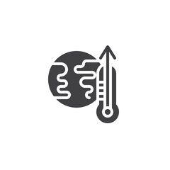 Global warming vector icon