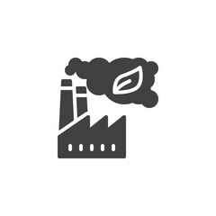 Eco factory vector icon