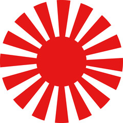 日章旗のシンプルなイラストアイコン
