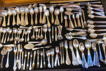 antique markets silver cutlery bologna