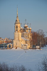 On the banks of the Vologda River.