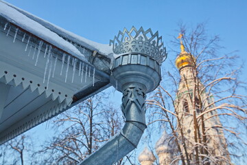 Fototapeta na wymiar Historical buildings of the Vologda Kremlin.