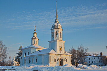 Alexander Nevskaya Church on the Kremlin Square in the city of Vologda.